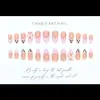 Comércio Exterior Unhas Gota d'Água Unhas Usáveis Rosa Francesa Estampa Leopardo Laço Peças de Manicure 24 Peças Comércio Exterior Unhas Postiças Atacado
