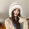 Gorro de Punto Cacuss para Mujer para Otoño e Invierno, Nuevo Gorro Holgado de Bloques de Color de Moda con Protección para las Orejas y Calidez