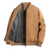 Jaquetas Masculinas para Atacado Primavera e Outono Roupas para Pais de Meia-Idade Jaquetas Soltas de Cor Sólida Tops de Moda Masculina Business Casual