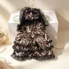 Ropa para perros de primavera y verano, estilo fino para perros pequeños, gatos Teddy, vestido con tirantes de encaje lindo de princesa margarita