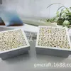 Suministro Caja de Almacenamiento Decoración Diaria para el Hogar Caja de Joyería Madera Hueca Tallada Germanio Facial Blanca
