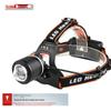 Farol XPE azul e branco luz dupla T6 luz forte LED farol zoom farol montado na cabeça farol pesca iluminação de farol ao ar livre