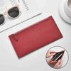 Versión Coreana 2026 de la Nueva Cartera Larga de Cuero para Mujer, Ultradelgada, Simple, Casual, Cartera con Cremallera para Teléfonos Móviles, Cartera de Cuero Suave
