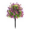 Ponto Violeta Eucalipto Árvore Simulada Inserção Decoração de Pátio de Primavera e Verão Exterior Casa Planta Verde Bolas de Flores Falsas