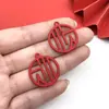 30 Estilo Chinês Vermelho Bênção Caractere Chinês DIY Acessórios de Joia Feliz Ano Novo Pingente de Paz Acessórios de Ano Novo