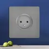 Tomada de Parede Cinza Versão Hong Kong e Austrália Tomada Estilo Britânico 13A com Painel de Interruptores de Carregamento Tipo-C+USB para Exportação