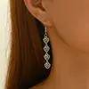 Pendientes de Estilo Punk de Mezclilla Personalizados de Venta Caliente Transfronterizos Old Creative Disco de Bobina de Mosquito Estrella de Cinco Puntas Espiral Ganchos Largos para Oreja