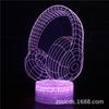 Fornecimento transfronteiriço Série de instrumentos musicais 3d luz noturna colorido toque controle remoto lâmpada de mesa plugue criativo led luz de presente visual