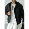 Chaqueta Casual para Hombre con Patrón Sutil de Espiga y Textura de Sarga, Estilo Old Money, Chaqueta Harrington Vintage de Lujo Ligero Otoño 2026