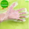 Luvas descartáveis PE para uso doméstico resistente ao óleo alimentício luvas sanitárias luvas de filme plástico transparente luvas de churrasco