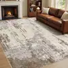Alfombra de Terciopelo de Cristal Abstracto Nórdico Transfronteriza para Uso Doméstico, Alfombra Duradera para Mesa de Café, Alfombra Antideslizante Fácil de Cuidar para Mesita de Noche de Dormitorio