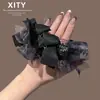 Elástico de Cabelo Moderno de Malha com Strass de Luxo, Novo Estilo Exquisito 2026 para Rabo de Cavalo Alto, Penteado Preso e Coque, Acessório de Cabelo de Alta Elasticidade