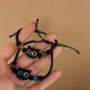 Tiktok mismo estilo nuevo estilo chino lindo dulce genial pequeño miau lindo pulsera de pareja cuerda trenzada diseño nicho pulsera de búho