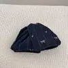 Pinza para el pelo Qimin con lazo y concha de mezclilla para mujer 2025 Nuevo estilo de alta gama Pasador para la parte trasera de la cabeza Pinza de tiburón retro
