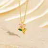Flor Perlada Exquisita Cadena de Flor para Mujer Zirconia Micro-incrustada Simple Lujo Ligero Pequeño Moda Versátil Colgante Joyería