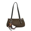 Bolso Retro de Axila Otoño Invierno para Mujer 2026 Nuevo de Ante Felpa Moda Portátil de Hombro Bolso Sencillo para el Día a Día