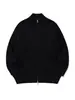 Ropa Vintage Yidao Otoño 2026 Nuevo Estilo Retro Americano Old Money Cardigan Holgado de Punto Gofrado con Cuello Alto