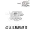 Zongbo Molde de Silicona para Portavelas con Patrón en Relieve de Ángel Navideño, Reno, Copo de Nieve, Árbol de Navidad, Corazón