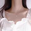 Collar de trébol de cuatro hojas de la suerte para mujer, cadena de clavícula con temperamento frío, estilo coreano, diseño de nicho simple, venta al por mayor