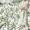 Tela Satinada Elástica de Seda de Morera Estampado Floral Tela Cero Tela para Vestido Cheongsam