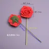 25 Rosas de Colores en Bolsa Opp, Flores Artificiales de PE, Flores Falsas para Decoración de Bodas, Regalo de San Valentín, Decoración del Hogar