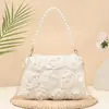 Bolso de Mujer 2026 Nuevo Modelo Bolso con Forma de Concha y Flores para la Noche Bolso Blanco para Vestido de Novia Bolso Personalizado