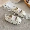 Encaje Estilo Ballet Hada Niña 2026 Verano Nuevas Sandalias Estilo Mori Moda Antideslizantes Moño Zapatos de Princesa Modernos