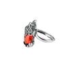 Anillo Pi Xiu para Mujer Plata Antigua Abierto Suerte Transferencia Anillo de Dedo Granate Rubí Pei Qiu Boca Viva Anillo de Cola Fábrica