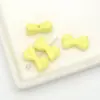 Pajarita Perforada de Color Sólido Acrílico Lazo DIY Joyería con Cuentas Cadena para Teléfono Móvil Bolso Cadena para Llaves Accesorios