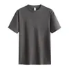 Camiseta Masculina 100% Algodão Cor Lisa 210g Algodão Penteado Manga Curta Gola Redonda Camiseta Masculina Espessa Tendência Marca Roupas Manga Curta Camiseta Publicitária