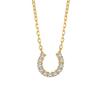 Collar de Plata de Ley S925 con Diamante en Forma de U de Herradura Moda Japonesa y Coreana Elegante Chapado en Oro Lujo Ligero Estilo ins para Mujer Cadena para Clavícula