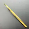 Pinzas para Pestañas de Injerto de Alta Precisión Reticuladas Doradas/Pinza de Pluma Dorada/Pinza de Delfín/Pinzas de Floración/Pinzas para Pestañas