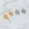 Aretes de Flor con Forma Especial Chapados en Oro Real de 14K que Conservan el Color con Colgantes Aretes de Perlas Hechos a Mano DIY Accesorios de Joyería Materiales
