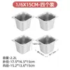 Juego de bandejas de porción de acero inoxidable 1/6 con tapa, bandeja de buffet sellada de grado alimenticio para cocina comercial y cafetería, apta para refrigerador