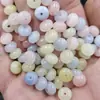Morgan Stone Multi-Cuentas Jade Cuentas Sueltas Rosa Amarillo Azul Marino Jade Hebilla Separador Cuentas de Ábaco Accesorios para Joyería Cuentas