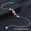 Moda Retro Pulsera de Granate Pixiu para Mujer Estilo Artístico Rojo Sangre de Paloma Pulsera Creativa Personalizada Joyería al por Mayor
