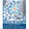 Conjunto de Balões de Aniversário Infantil para Crianças de 1 a 5 Anos, Suprimentos de Decoração para Cena de Festa, Conjunto Completo para Meninos e Meninas