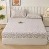 Sábana bajera ajustable de una pieza de algodón puro tradicional Clase A, funda de cama amigable con la piel, protector de colchón antideslizante de cobertura total, adecuado para todas las estaciones