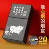 Estuche Grueso Popular para Cigarrillos con 20 Cigarrillos, Encendedor Integrado, Estuche Especial Suave y Duro para Hombres, Portátil, Resistente a la Presión, a Prueba de Humedad