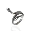 Anillo Ajustable con Escamas Estampadas de Serpiente Enrollada Detalles de Escamas Conmemorativo del Año de la Serpiente Personalidad de Nicho Joyería Versátil