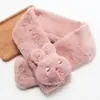 Bufanda Nueva de Invierno para Niños Bufanda Cálida de Felpa de Piel de Conejo Sintética Bufanda de Bebé Linda de Dibujos Animados Labubu