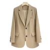 Blazer Negro para Mujer, Otoño 2026 Casual Holgado Diseño Estilo Coreano, Blazer Elegante y con Estilo para Viajar al Trabajo
