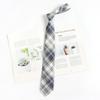 Plaid de Rayas Grises Corbata Perezosa Sin Nudo Estilo Universitario Japonés Retro Corbata Accesorios para Camisa Uniforme Académico Femenino Corbata de Moño Hombres