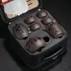 Conjunto de Chá Presente Conjunto de Chá Portátil para Viagem Zisha Vidro Copo Rápido Copo de Justiça Uma Panela Seis Copos Separação de Água e Chá Conjunto Completo