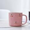 Xícaras de Cerâmica Pintadas à Mão com Estampas Frescas para Leite de Café da Manhã, Café, Água, Conjunto Família, Xícaras para Chá de Frutas