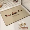Tapete de Chão de Banheiro Desenho Animado Vaso Sanitário Lama de Diatomáceas Absorvente de Água Antiderrapante Almofada de Pé Tapete Especial Antiderrapante para Porta de Banheiro Vaso Sanitário