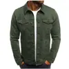 Europa y Estados Unidos moda popular abrigo de mezclilla casual chaqueta de color liso cárdigan abrigo de botones para hombre una generación de pelo