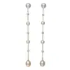 Aretes Elegantes Vintage de Perla de Imitación de Agua Dulce Estilo Coreano para Mujer Celebridad de Internet Elegantes Dulces Largos de Borla de Hada Aretes