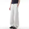 Pantalones Deportivos de Chándal Grises American Fitness para Hombre Otoño Cleanfit Sueltos Largos Pantalones de Pierna Curva Pantalones Rectos Casuales