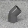 Tubo de Suministro de Agua UPVC Formosa Sud Asia Codo de 45° 1.0 MPa/PN10 Tubería Industrial Gris 20~315 mm